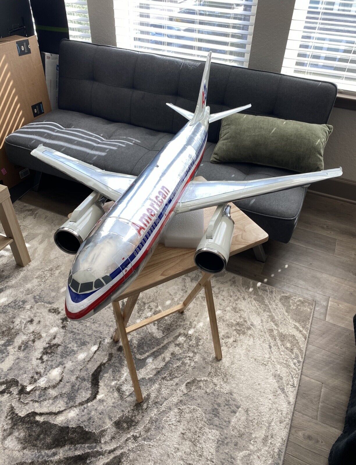 American Airlines Airbus A300-600 4ft long  Jet Model