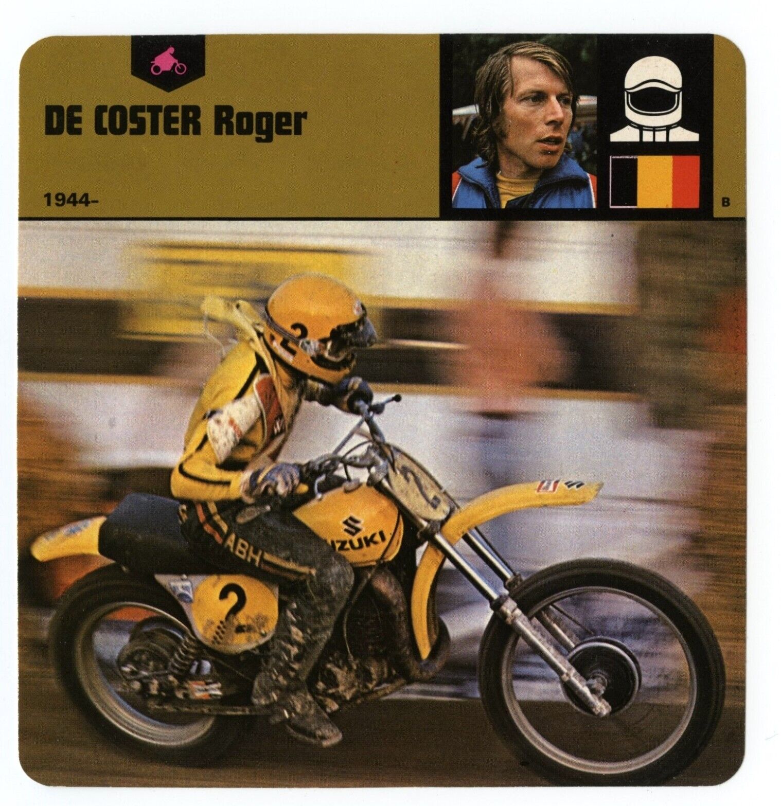 Roger De Coster - Motorcycle Racing Edito Service SA Auto Rally Card