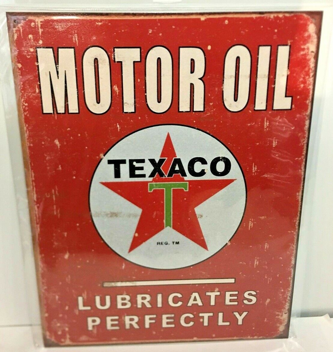 Texaco Lubricates Motor Oil Tin Sign wall decor 12.5\