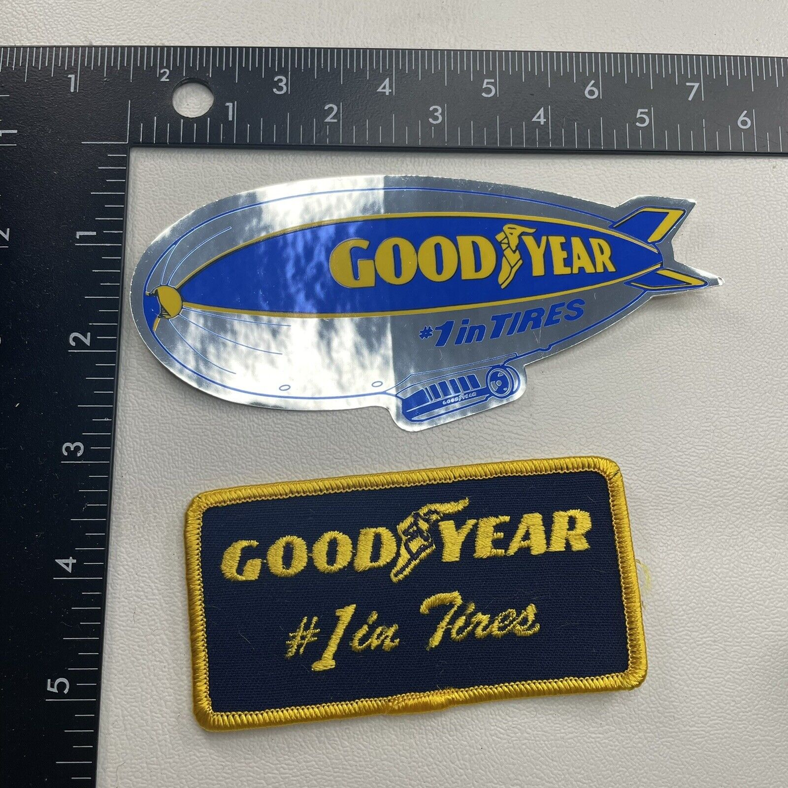 circa 1990s GOODYEAR #1 In Tires Patch + Blimp Decal (Car Auto Related) 22K4