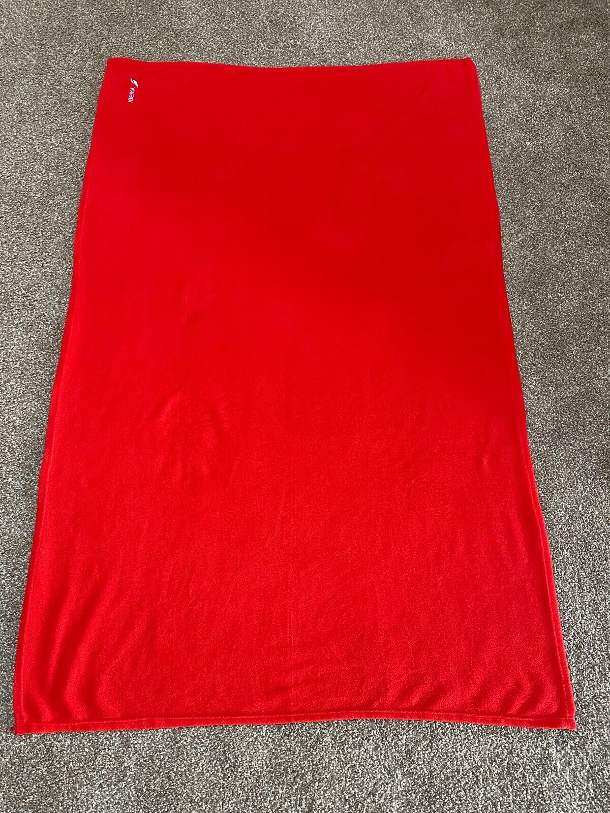 IBERIA AIRLINES 65 x 40 in. Red Don Chinflon, S.L. Embroidered Cabin Blanket