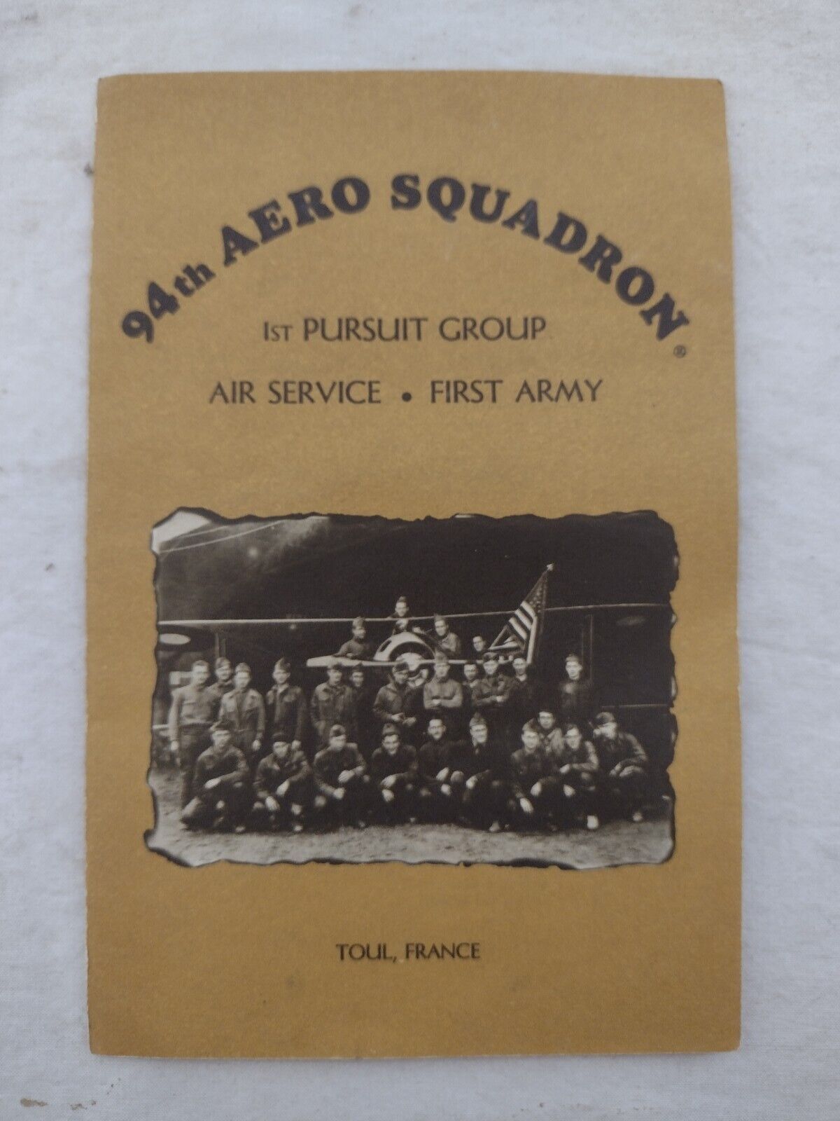 94TH AERO SQUADRON 1ST PURSUIT GROUP AIR SERVICE FIRST ARMY RESTAURANT MENU(290)