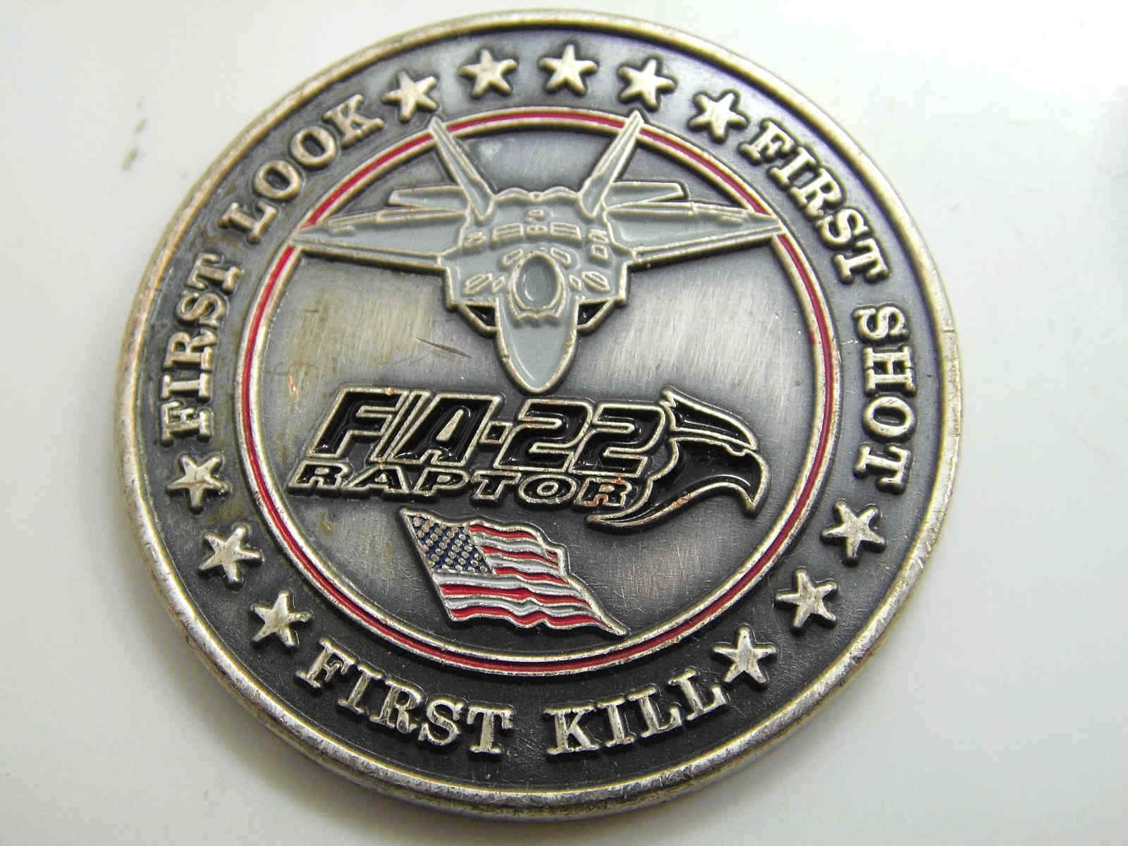 F/A-22 RAPTOR JOINT STRIKE FIGHTER CHALLENGE COIN