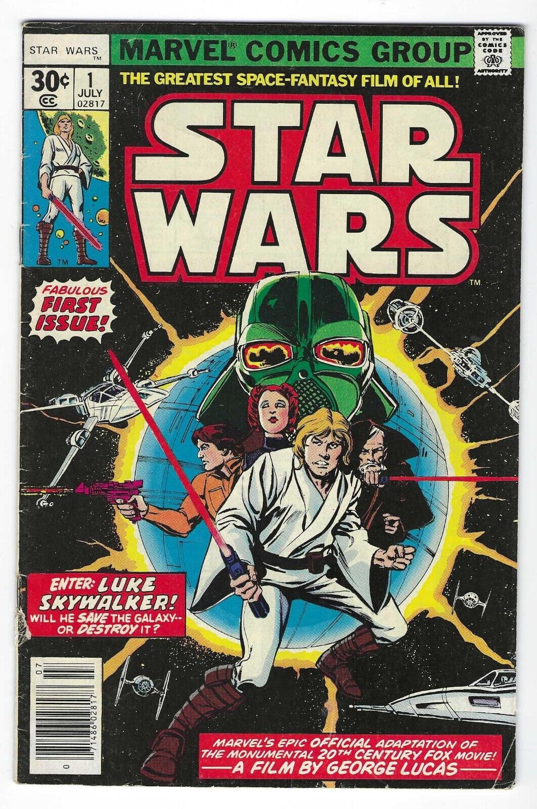 Star Wars #1 First Printing-30 Cent Cover 1977   VG/Fine  See Pics