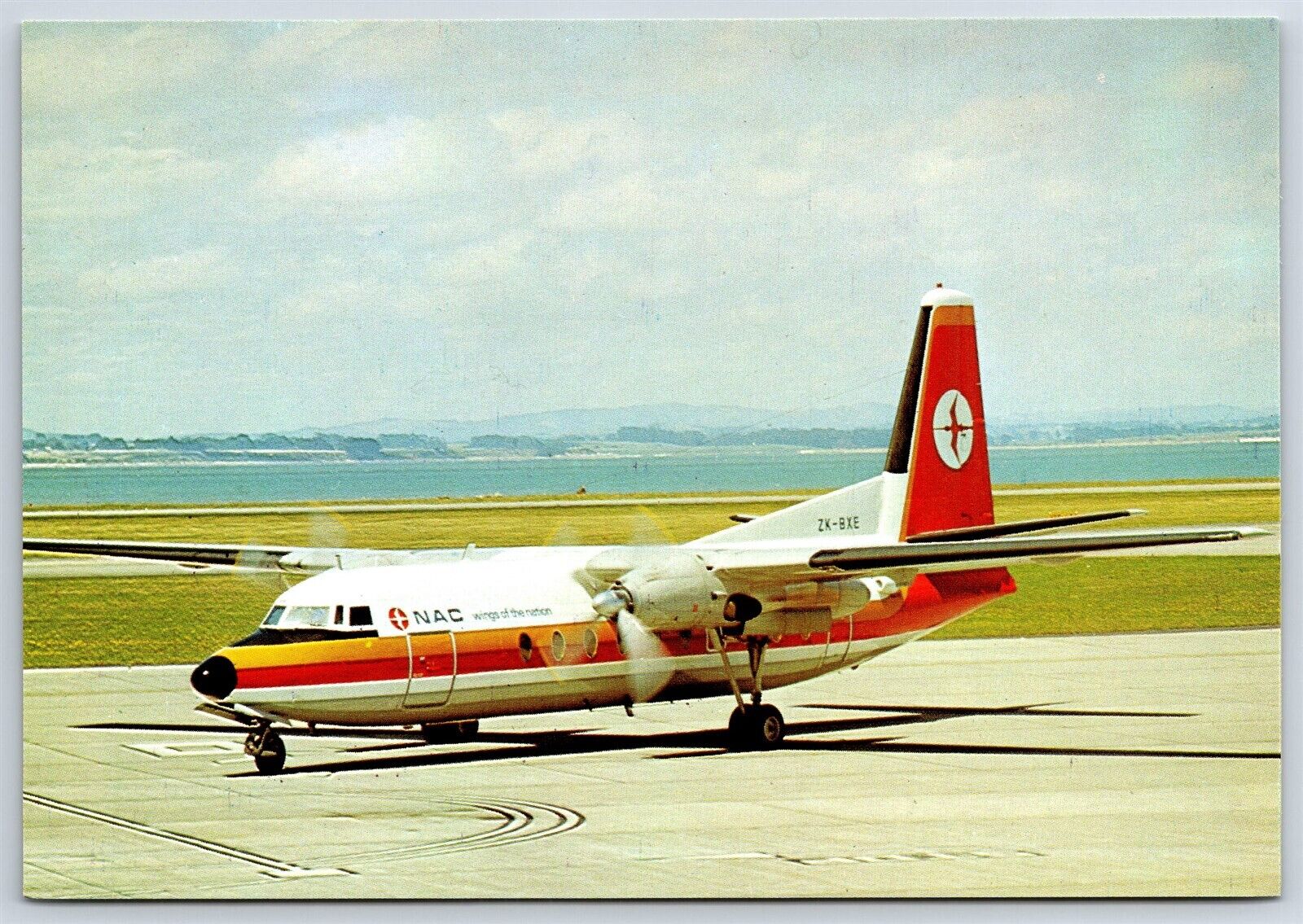 Airplane Postcard National Airways Corporation NAC New Zealand Fokker F27 DP15