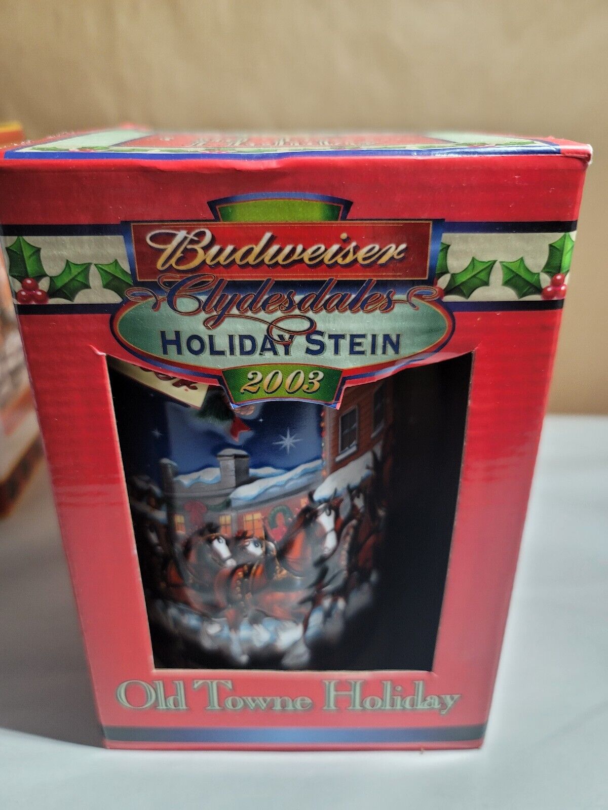 Budweiser 2003 Collector Christmas Beer Stein NIB