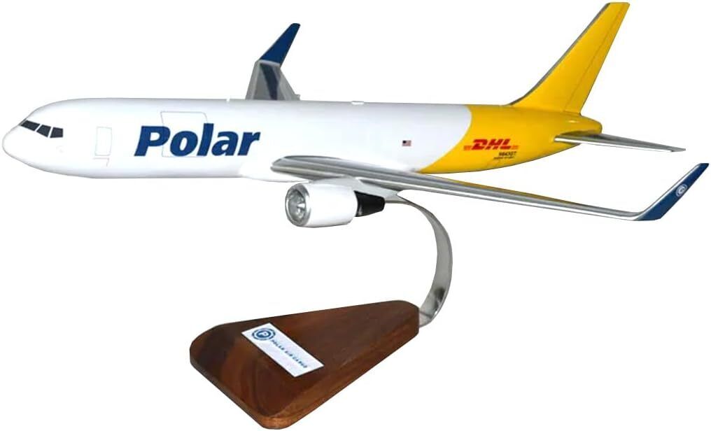 Polar Air Cargo DHL Boeing 767-300F Desk Top Display Jet Model 1/100 SC Airplane