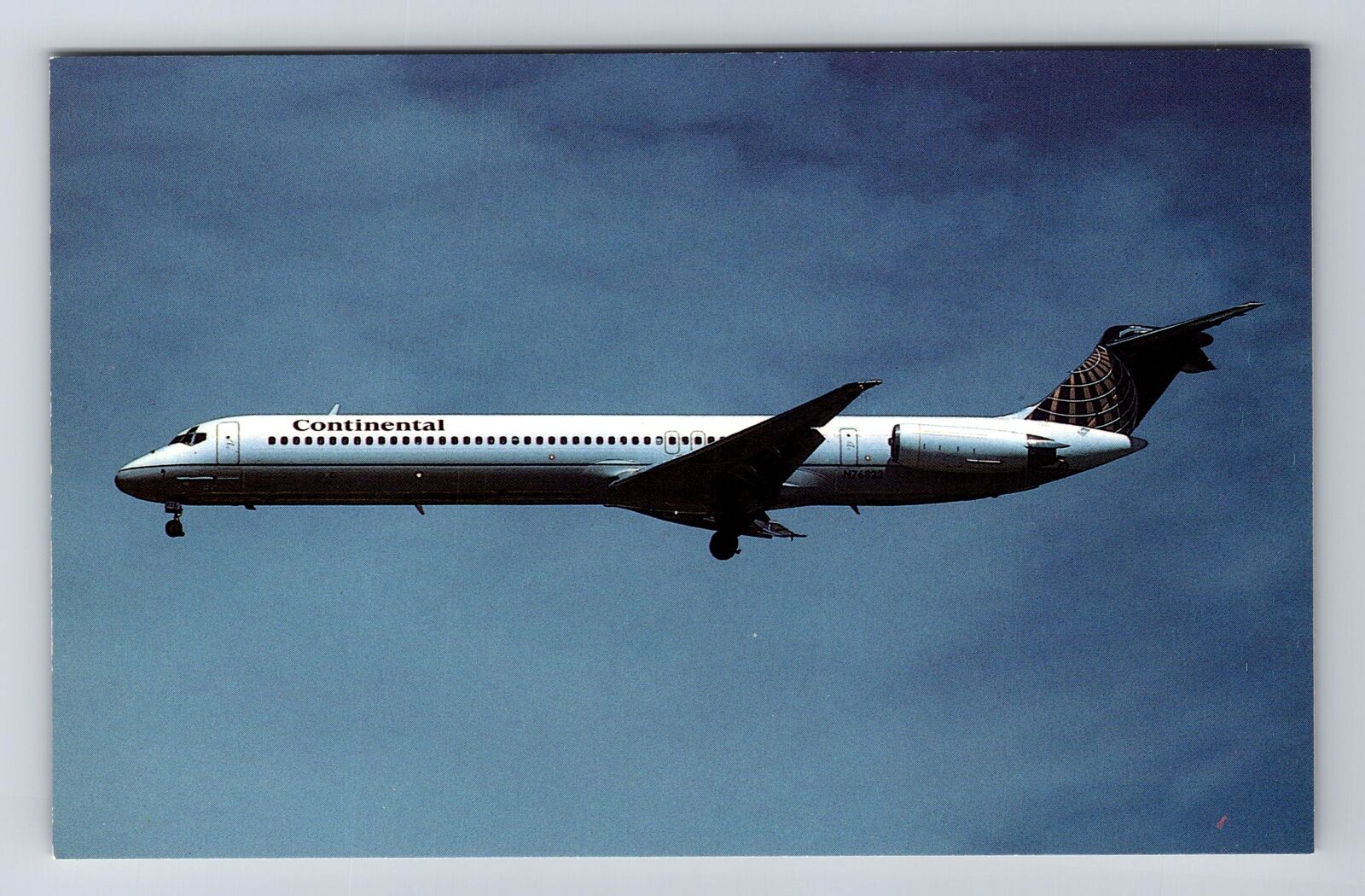 Continental Airlines, McDonnell Douglas, Airplane, Vintage Postcard