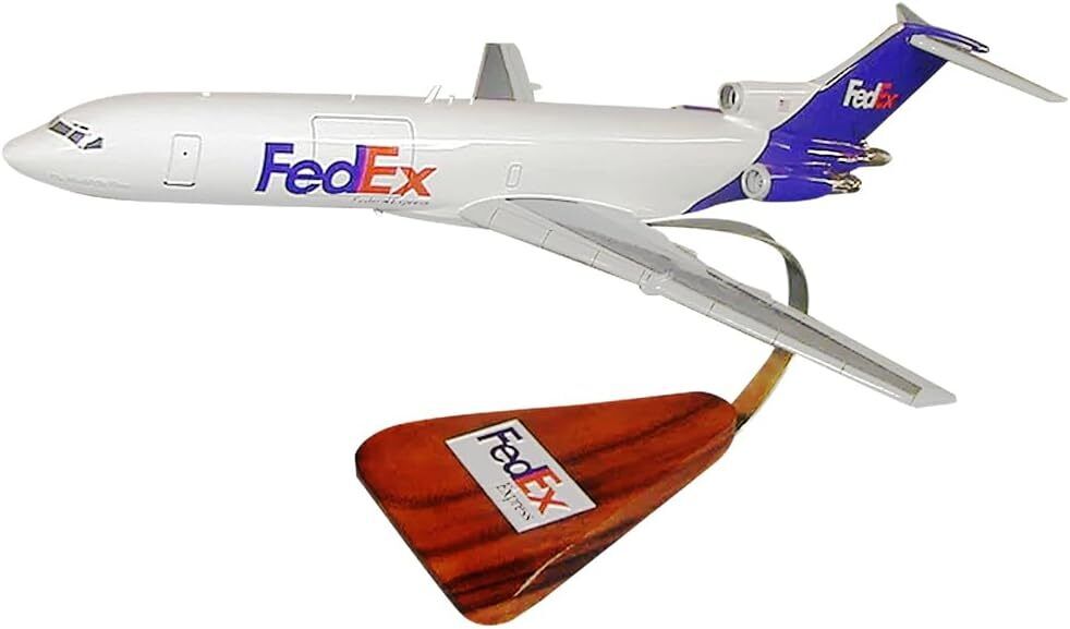 FedEx Federal Express Boeing 727-200F New Color Desk Top Model 1/100 SC Airplane