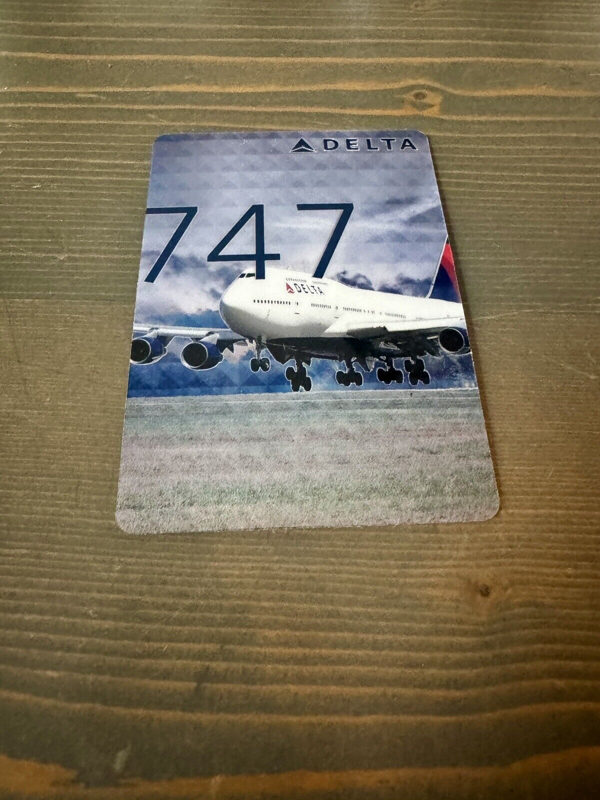2016 Delta Air Lines BOEING 747  Aircraft Pilot Trading Collector Card #42 RARE