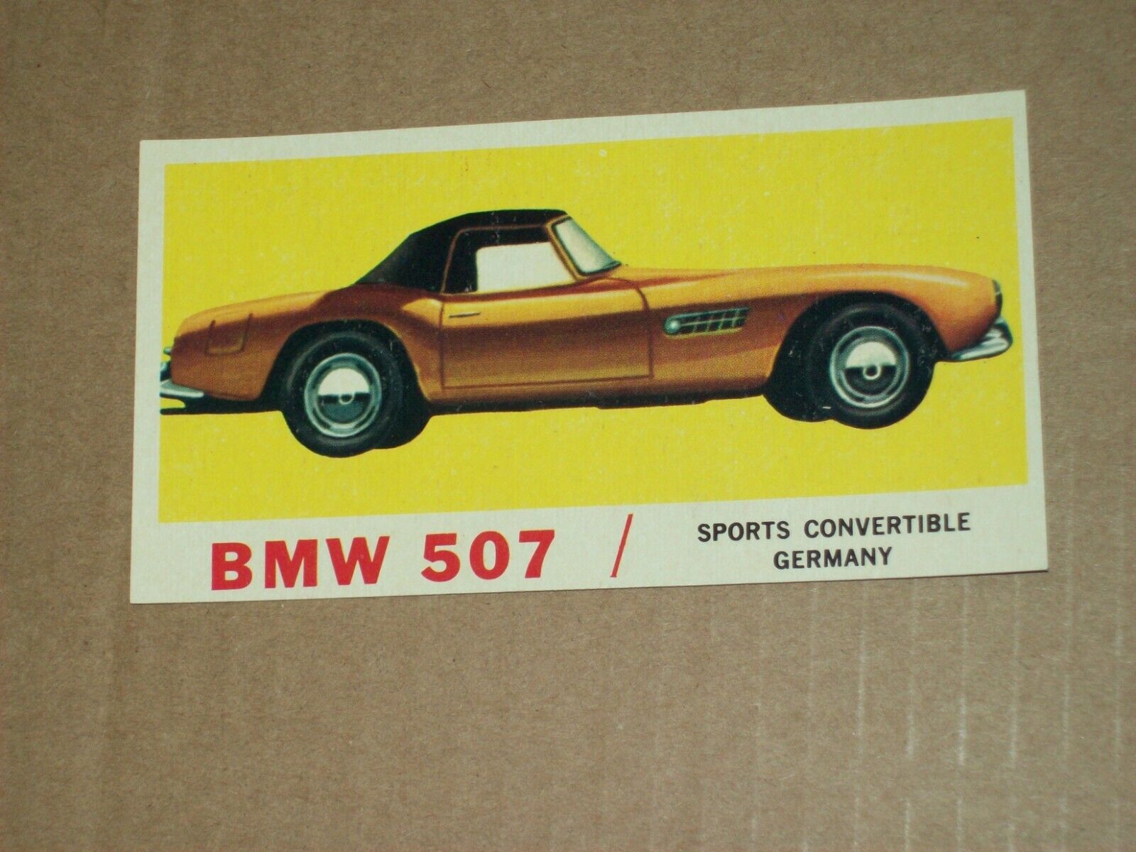 1961 Topps Sports Cars Card #24 BMW 507 sports convertible NM/Mint raw 8