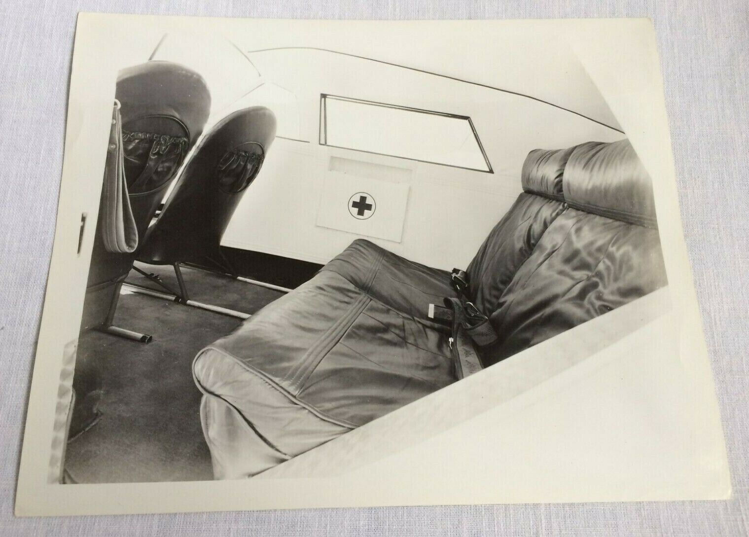 1945 Interior of Beechcraft Model 17 Biplane 8 x 10 Beech Aircraft Photo Vtg