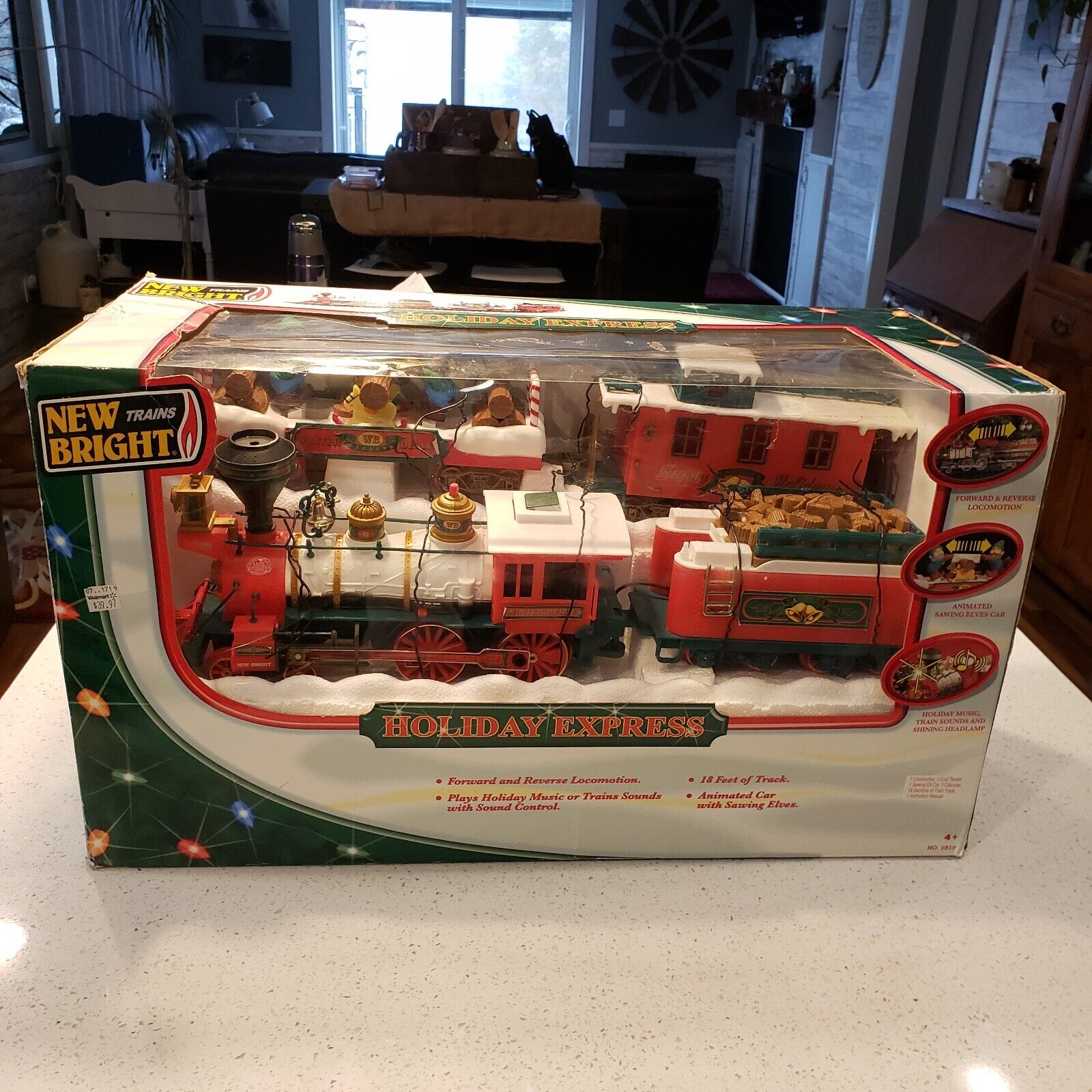 New Bright Trains The Holiday Express Train Set No. 181 Christmas Train Complete