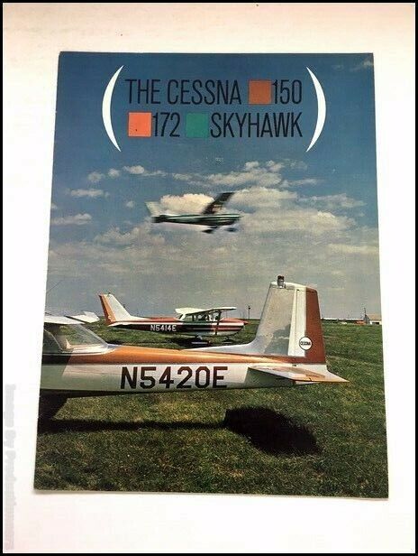 1964 Cessna 150 172 Skyhawk Airplane Aircraft Vintage Brochure Catalog