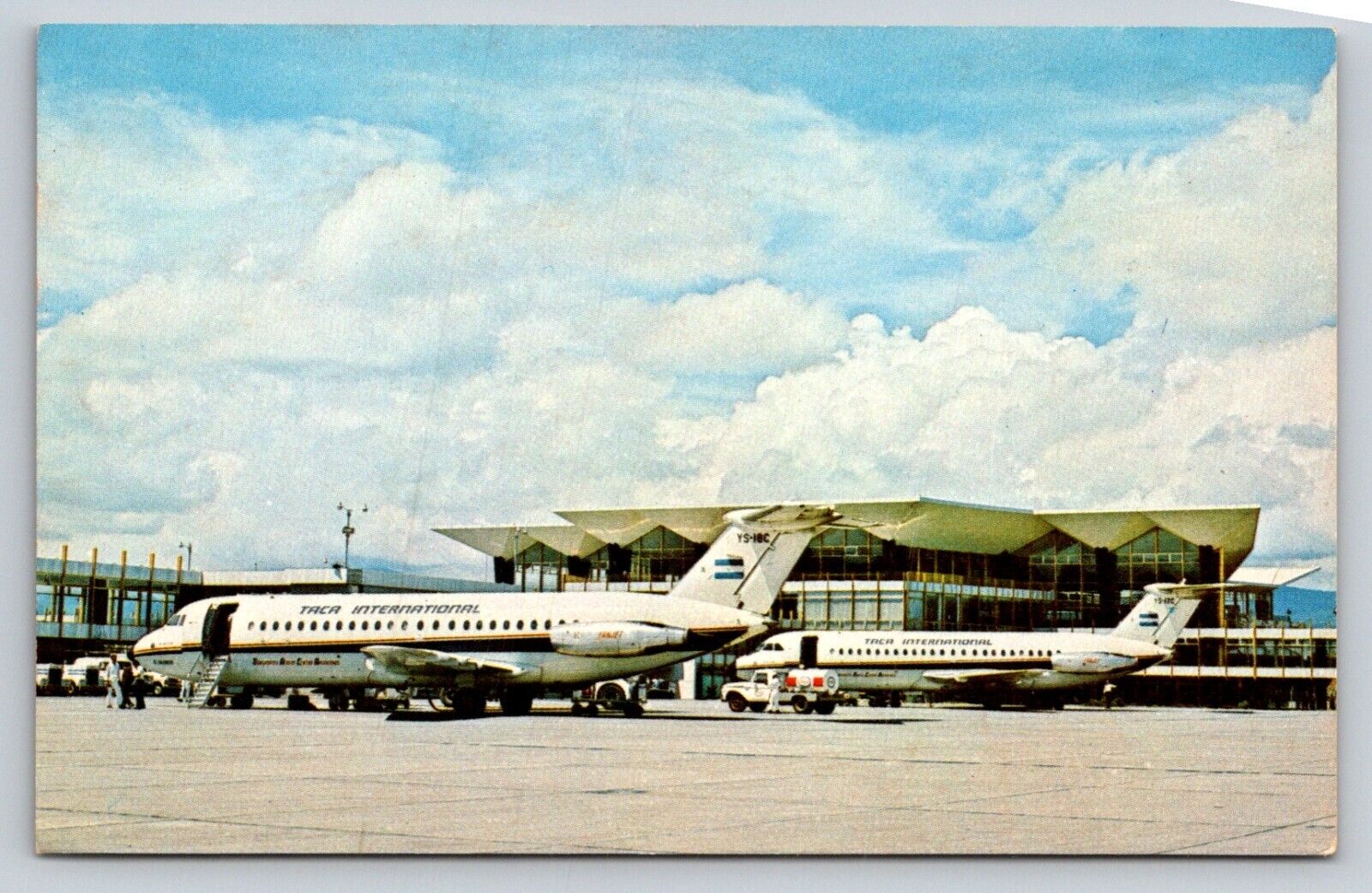 Guatemala Cuba Aurora Airport Taca International Airlines Airplane Postcard