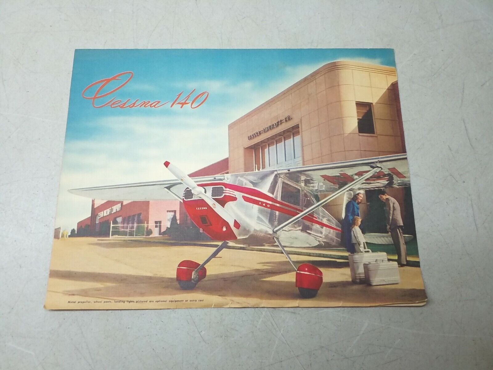 Cessna 140 Aircraft Factory Brochure Vintage 1949 All Metal Wichita Kansas RARE