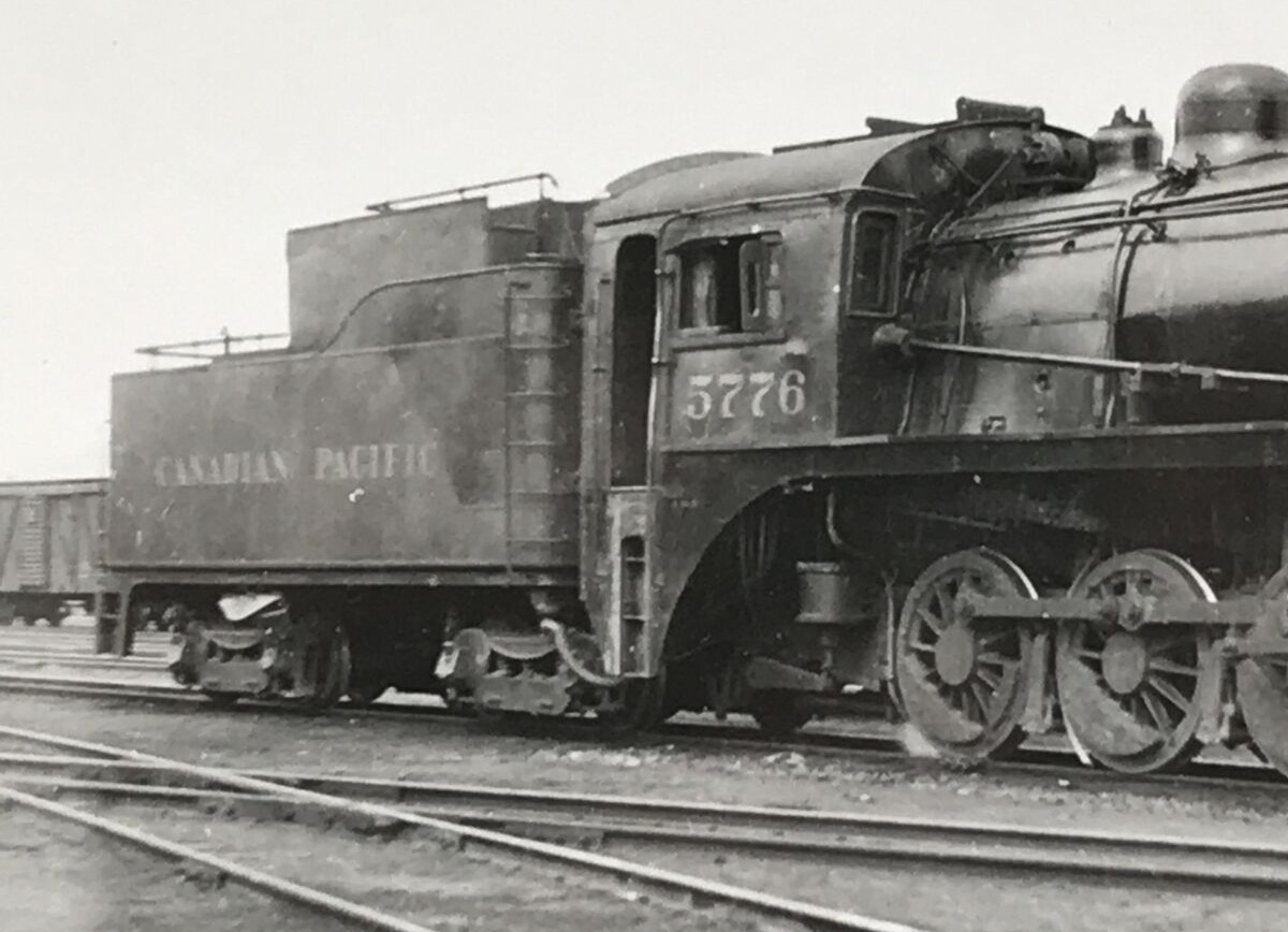 Canadian Pacific Railway Railroad CP CPR #5776 2-10-0 Locomotive Train B&W Photo
