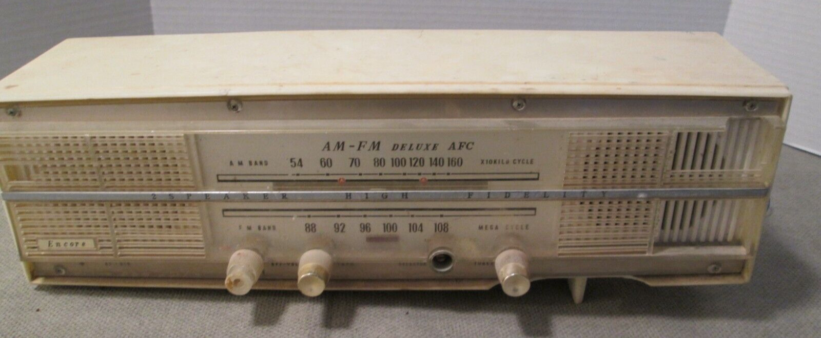 Vintage Encore Radio AM FM Hi Fi Model AF 610 7 Tubes 3 Diodes 1960\'s Rare