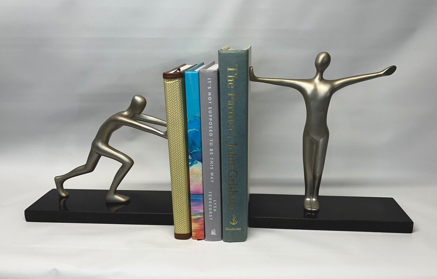 Modern Heavy Bookends Statue Sculpture Library Shelf Desk Decor Marble Pedestal