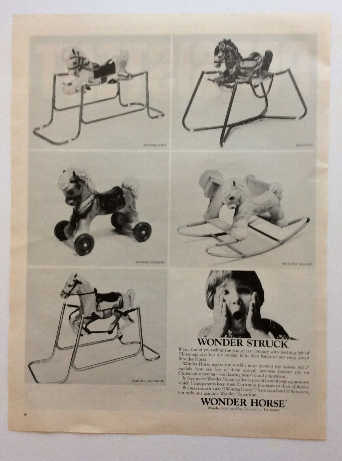 1967 Wonder Horse Pony Mustang Shoo Fly, Listerine Antiseptic Vintage Print Ads