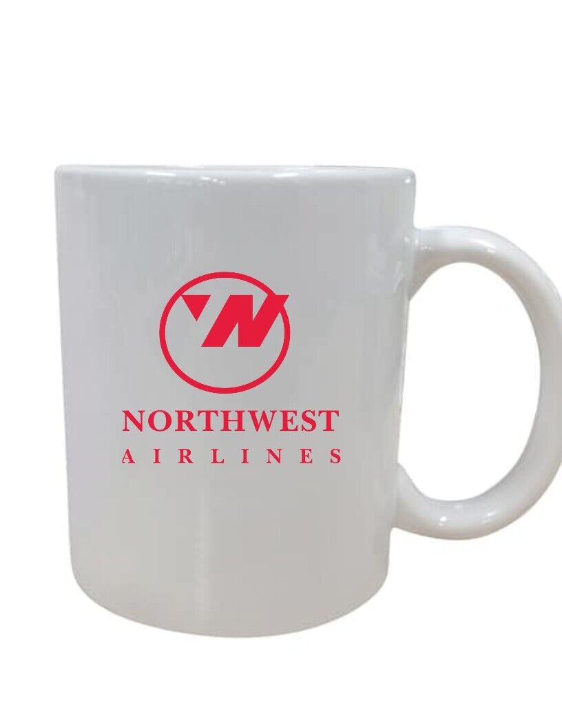 Northwest Airlines Retro Logo Souvenir US Air Travel Pilot Coffee Mug Tea Cup 
