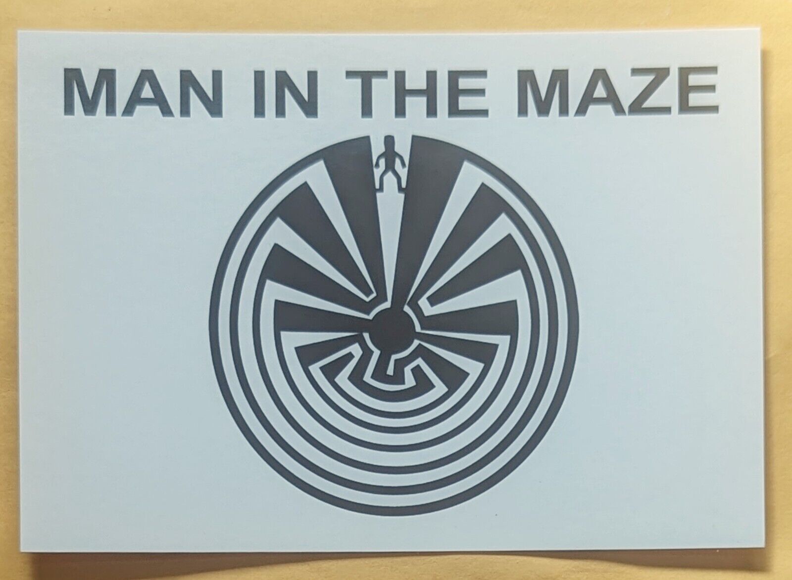 Postcard NM. Man In The Maze. New Mexico