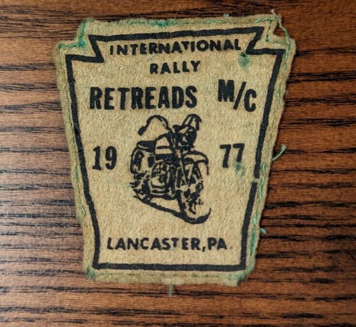 Vintage Retreads MC 1977 International Rally Patch - Lancaster PA