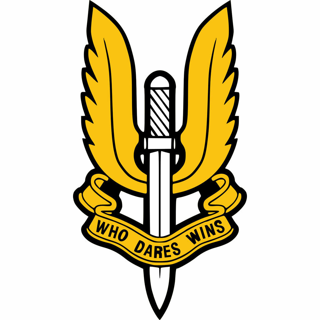 2 x Who Dares Wins Iron on Screen Print Transfer SAS patch badge RAF