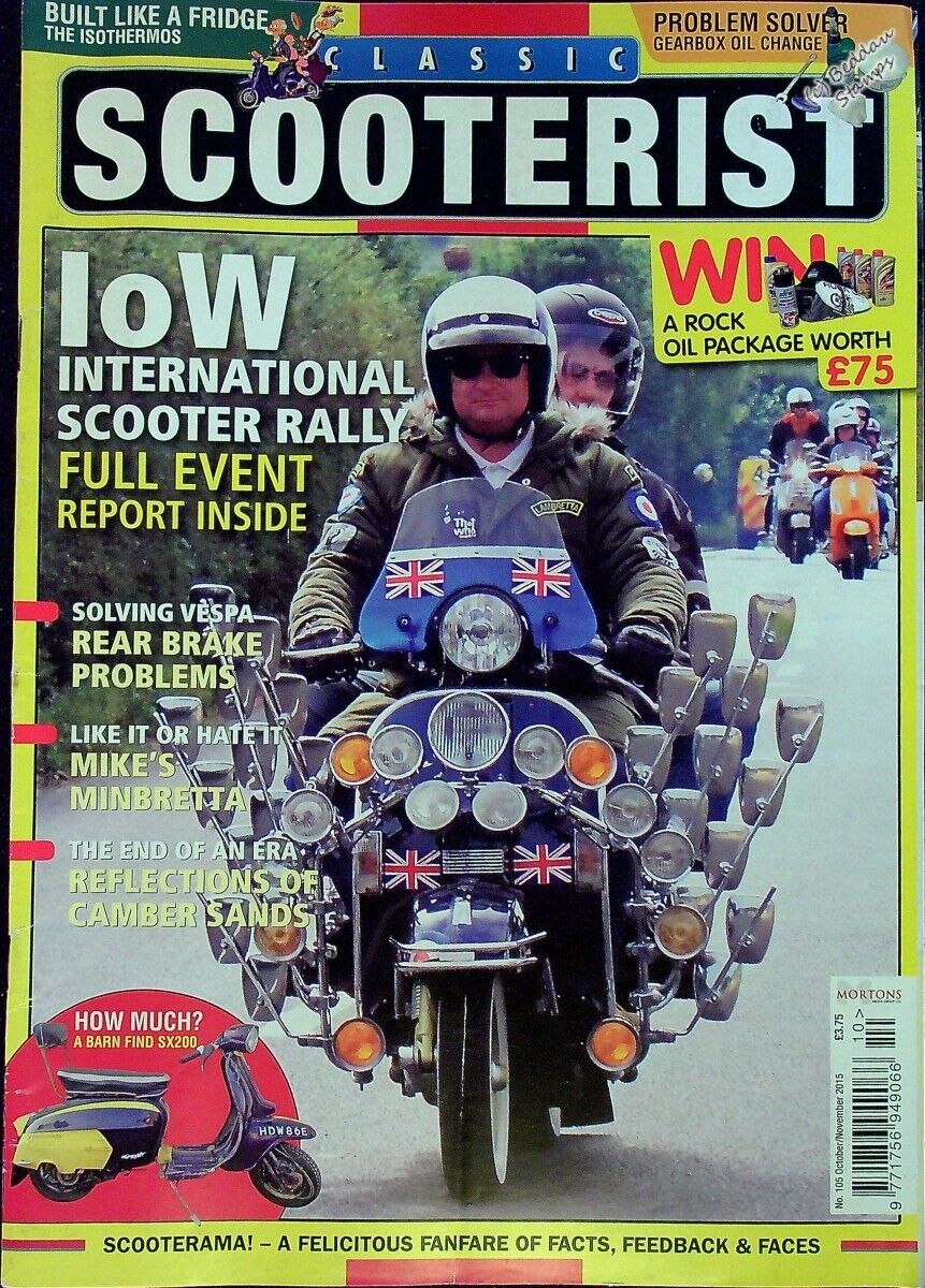 CLASSIC SCOOTERIST SCENE Scooter/Scootering Magazine Issue #105 October/Nov 2015