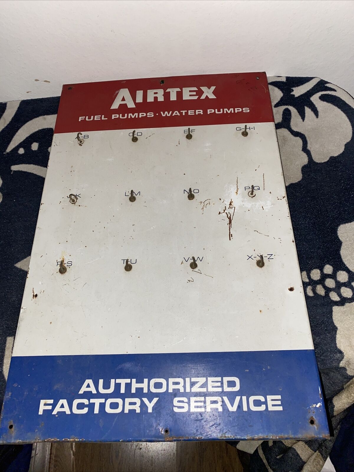 Airtex Fuel Water Pump Advertising Metal Vtg 60-70s Retail Store Sign Display