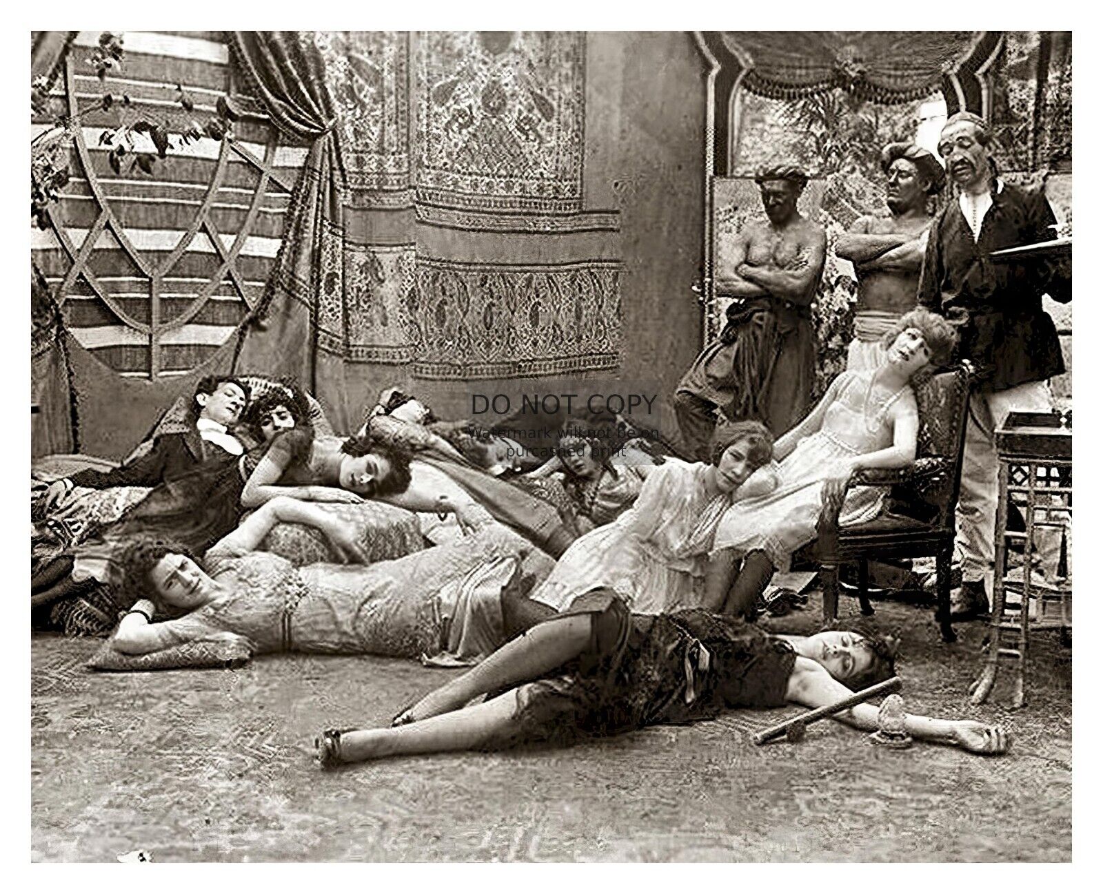 FRENCH OPIUM PARTY 1918 HISTORIC 8X10 PHOTO