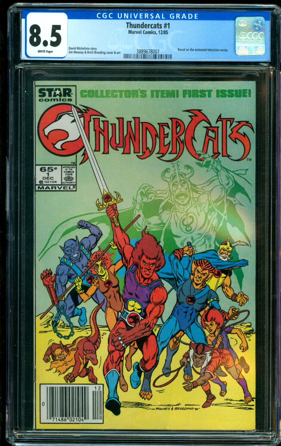 Thundercats #1 1st Appearance in Comics CGC 8.5 Newsstand Variant 1985 Marvel
