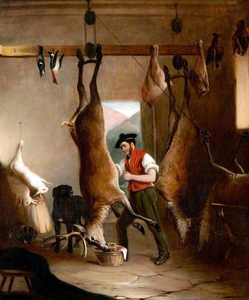 Art Oil painting John-E-Ferneley-I-The-Game-Keeper\'s-Larder Slaughterhouse