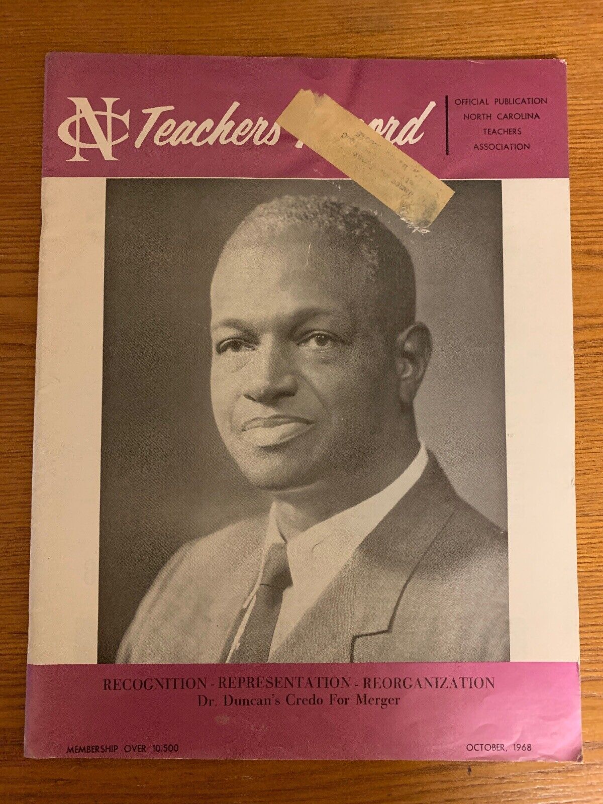 Oct 1968 North Carolina Teachers Assoc. Teachers Record Publication 