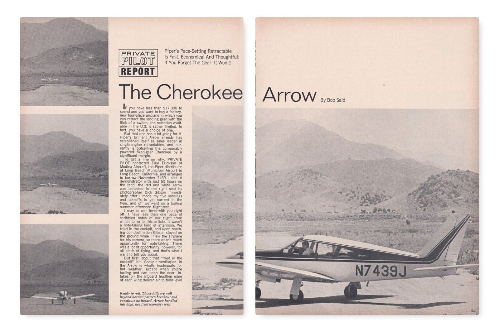 Piper Cherokee Arrow Aircraft Report 9/8/2023n