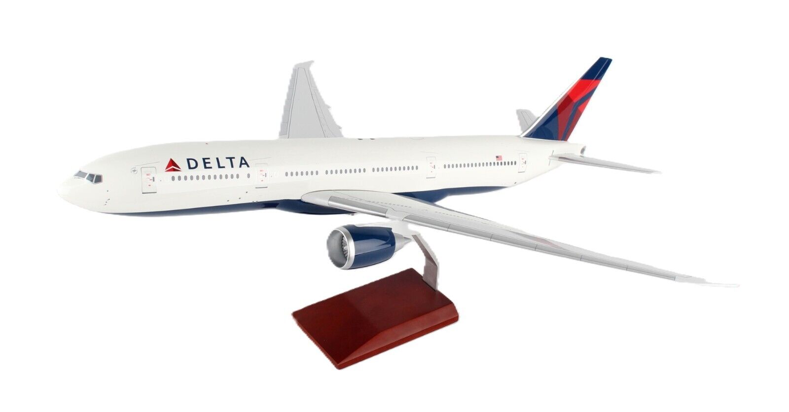 Delta Airlines Boeing 777-200LR New Hue Desk Top Display 1/100 Model ES Airplane