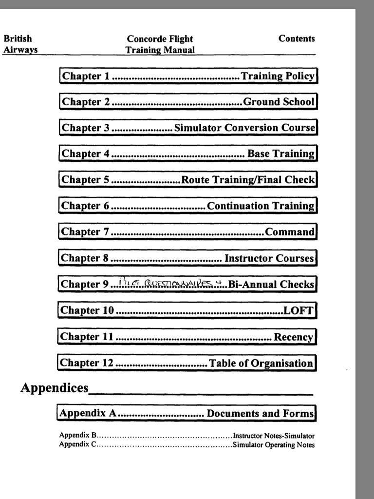 British Airways Concorde Flying Training Manuals COPY on PDF sent via wetransfer