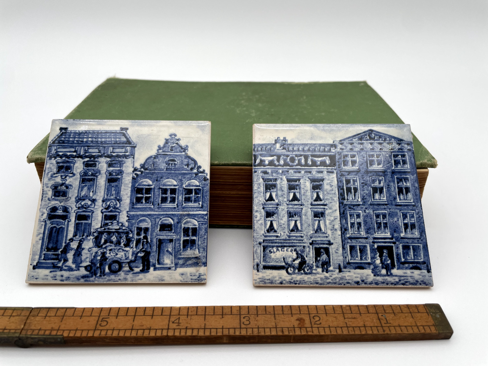 Vintage Lot of (2) KLM Delft Business Class tiles/coasters--839.24