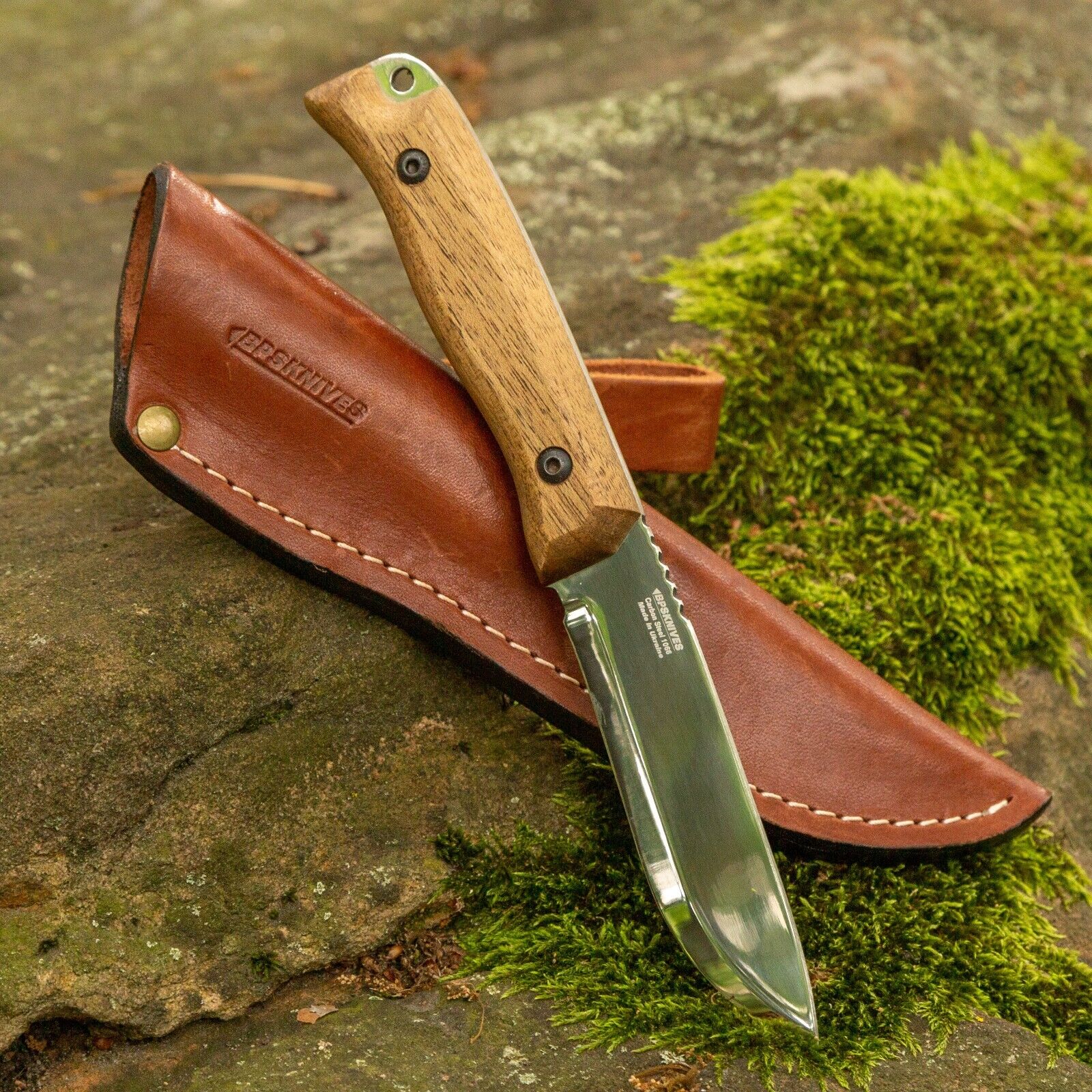 BPS Knives HK1 Bushcraft Full-Tang Fixed Blade Knife Carbon Steel Camping knife