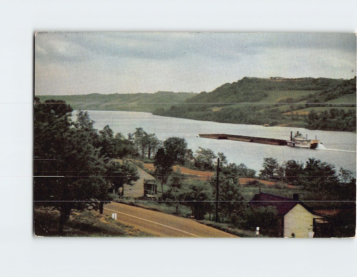 Postcard Scene on the Ohio River Ripley Ohio USA