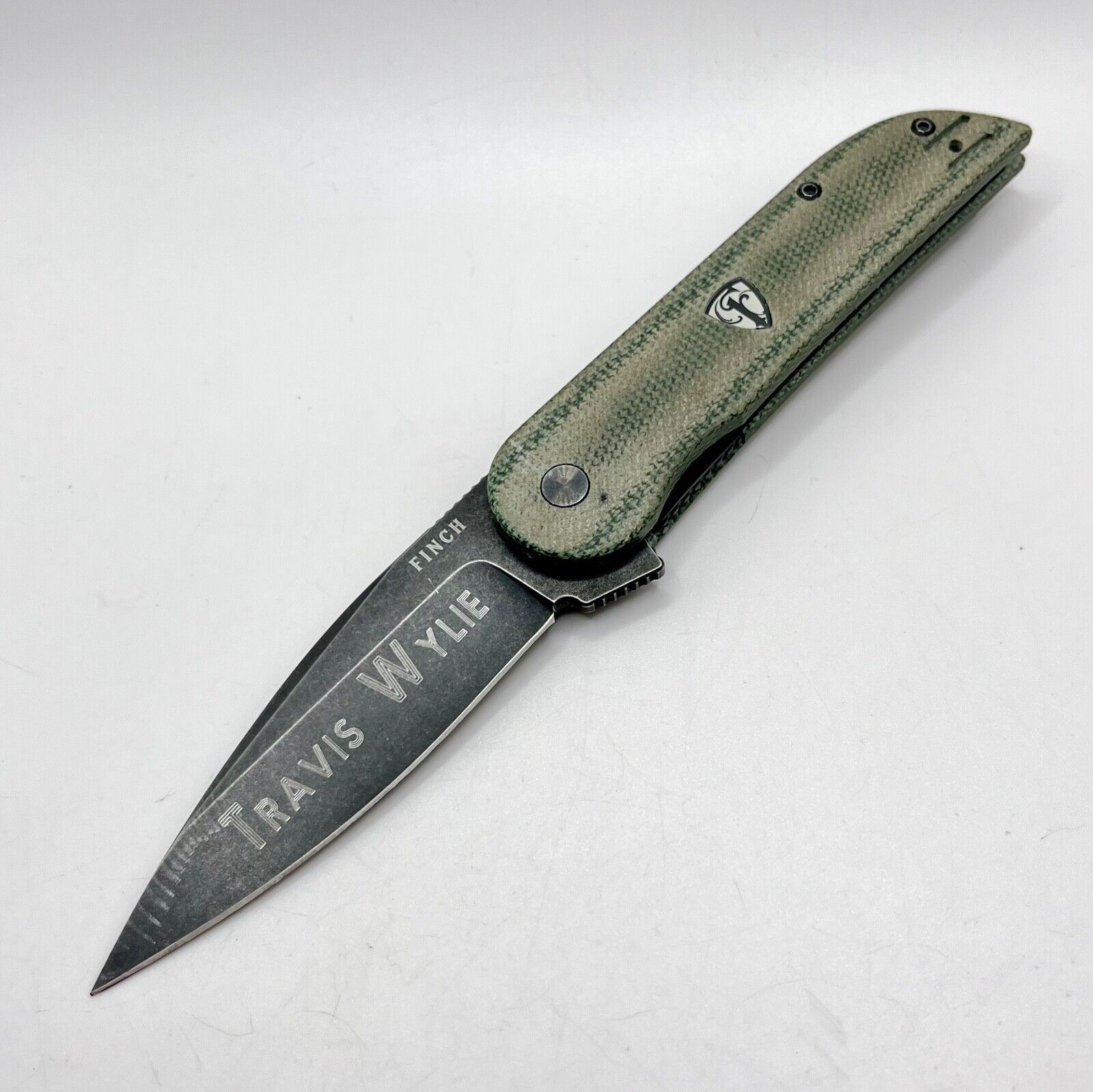 Finch Devil's Finger Sequoia Green Micarta 154CM Liner Lock Pocket Knife