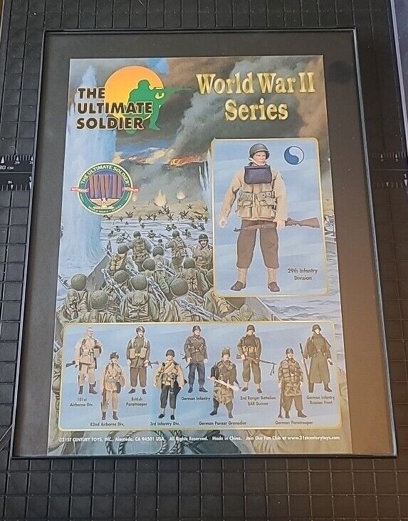 1999 The Ultimate Soldier 29th Infantry Figure Print Ad D-Day WWII Framed 8.5x11