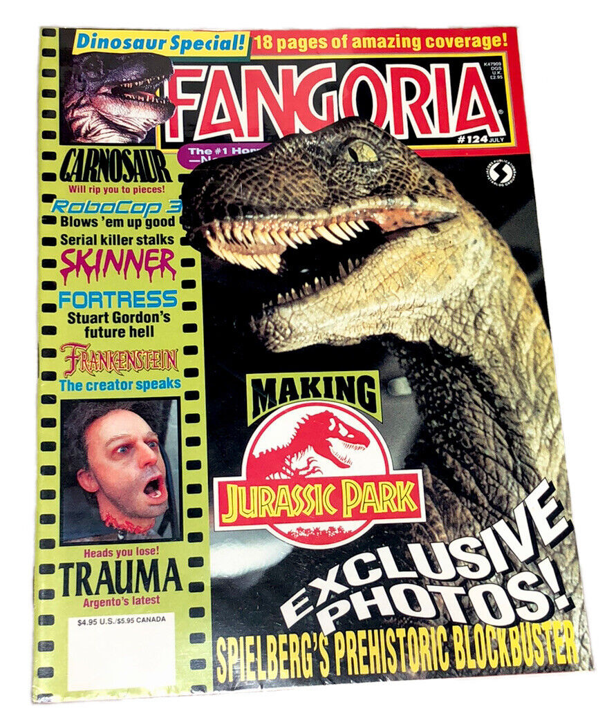 FANGORIA #124 Magazine July 1993 Making Jurassic Park / RoboCop 3 / Frankenstein
