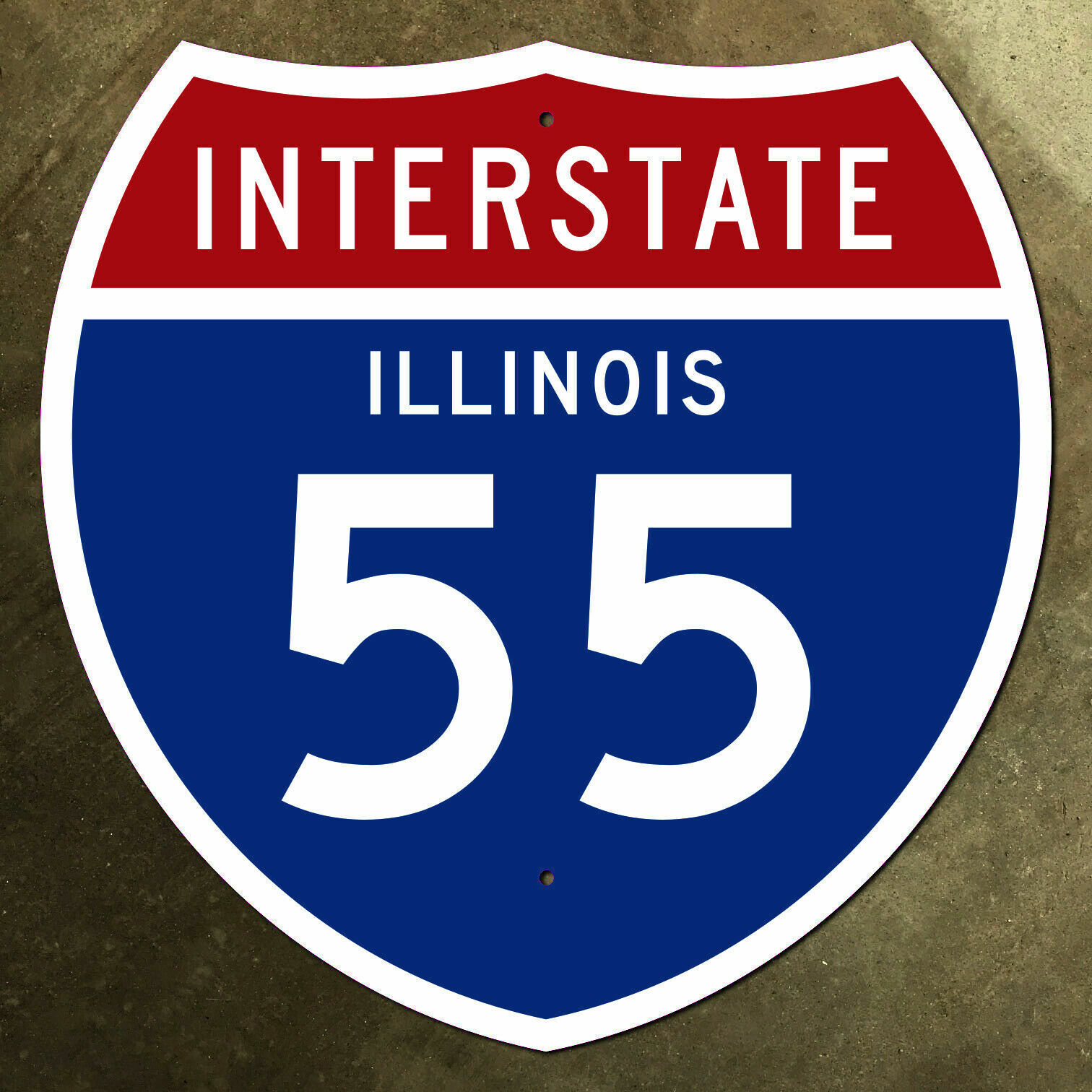 Illinois interstate route 55 highway marker road sign Chicago US 66 18x18