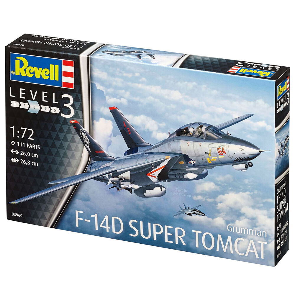 Revell 03960 F-14D Super Tomcat Grumman Military Jet Plastic Model Kit 1/72