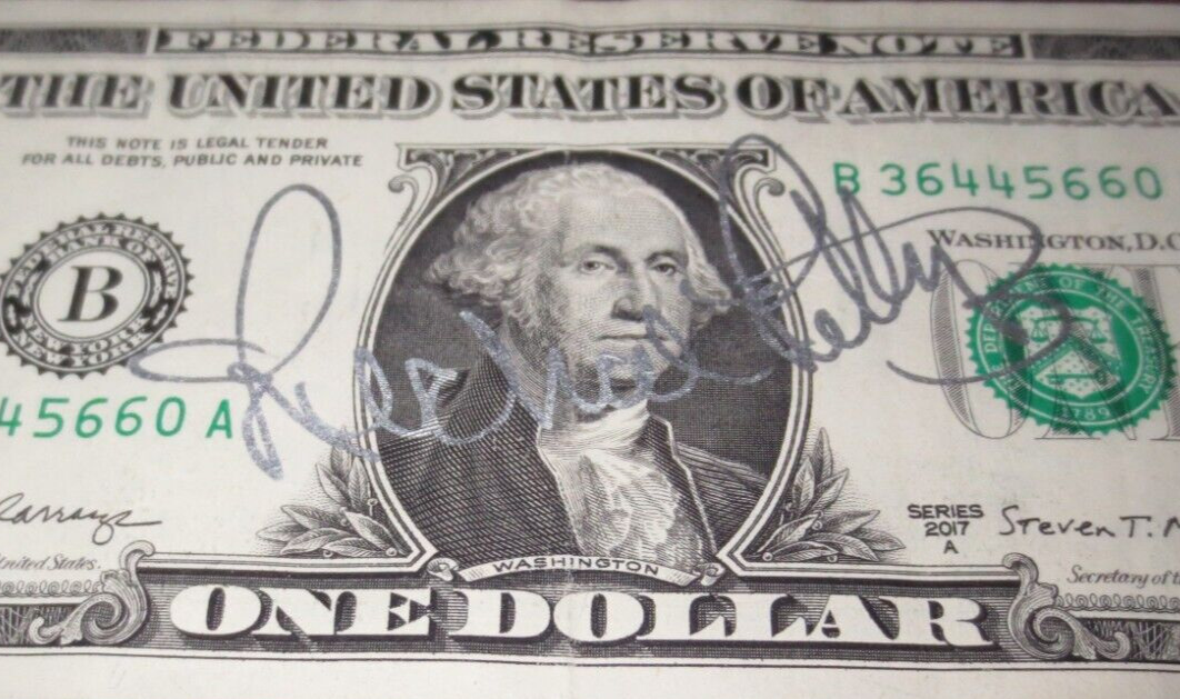 Richard Petty the King of Nascar signed autographed $1 dollar bill 200 victories