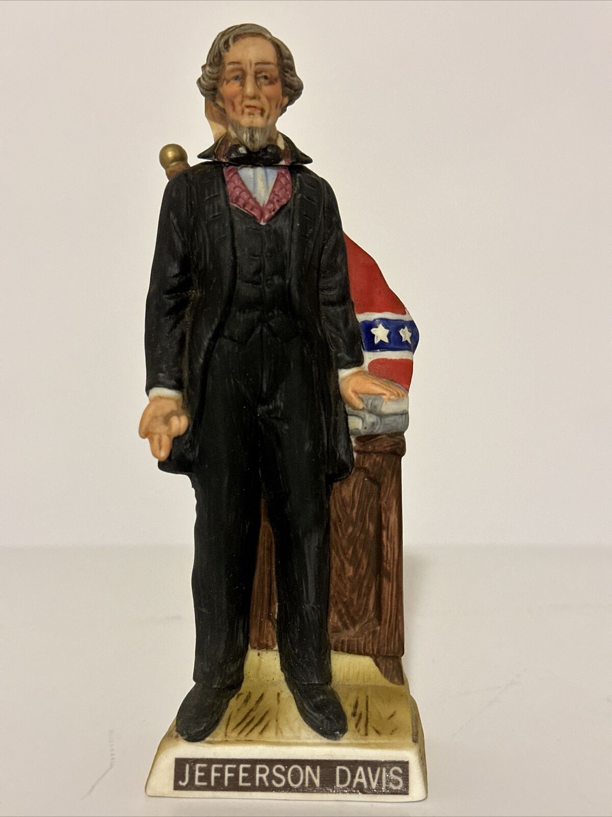 Vintage Jefferson Davis McCormick Mini Whiskey Decanter Americana Civil War