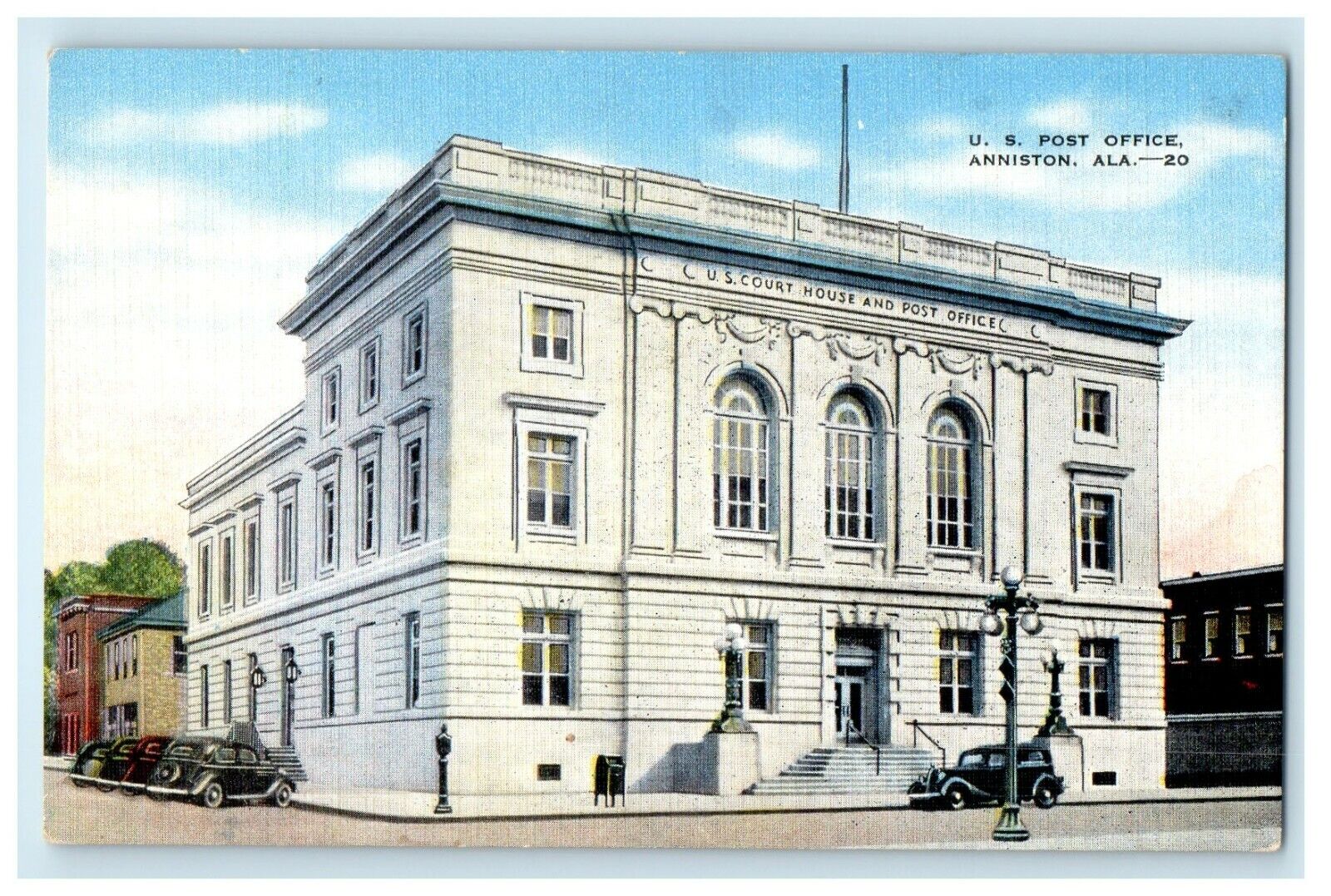 c1940\'s U.S Post Office Building Anniston Alaska AK Unposted Vintage Postcard