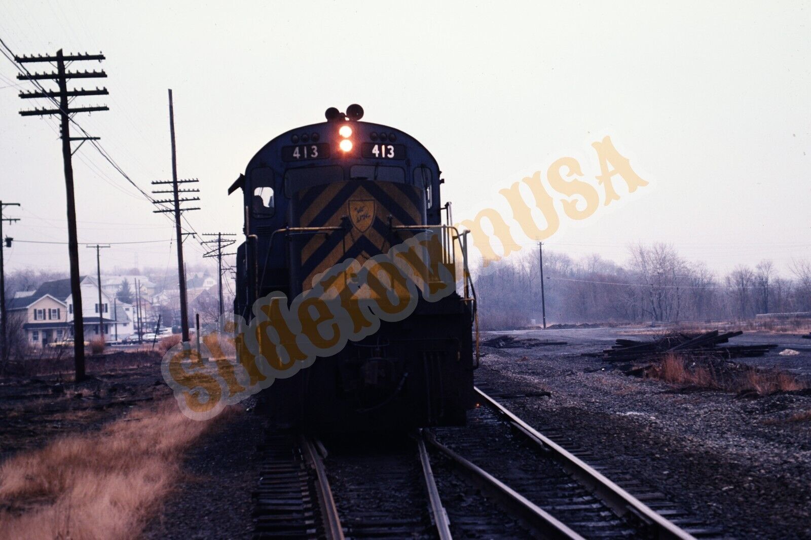 Vtg 1984 Duplicate Train Slide 413 Delaware & Hudson Engine Hudson PA X3D109