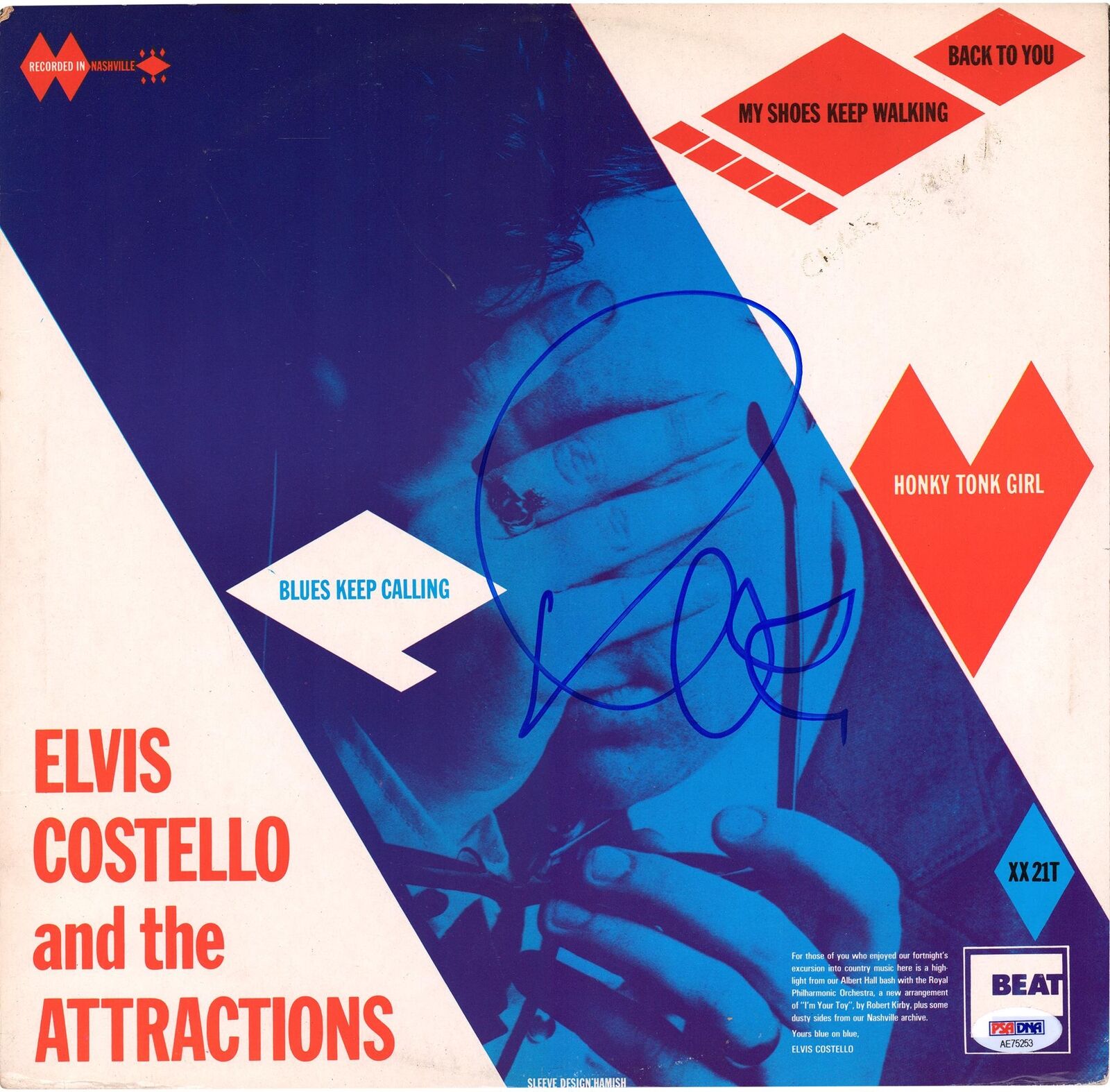 Elvis Costello Autographed I'm Your Toy Album PSA